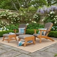 thumbnail image 2 of Cambridge Casual Teak and Wicker Adirondack Patio Set, 4pc, 2 of 19