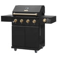 thumbnail image 3 of Gordon Ramsay Collections THOR Kitchen Outdoor Black 4-Burner Gas Grill w/ Cover, 3 of 13