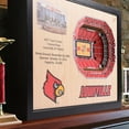 thumbnail image 2 of YouTheFan Louisville Cardinals 25-Layer Football Stadium View 3D Wall Art, 2 of 5