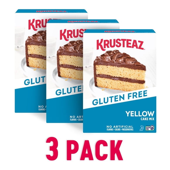 Krusteaz Gluten Free Yellow Cake Mix, 18 oz., 3 pk.
