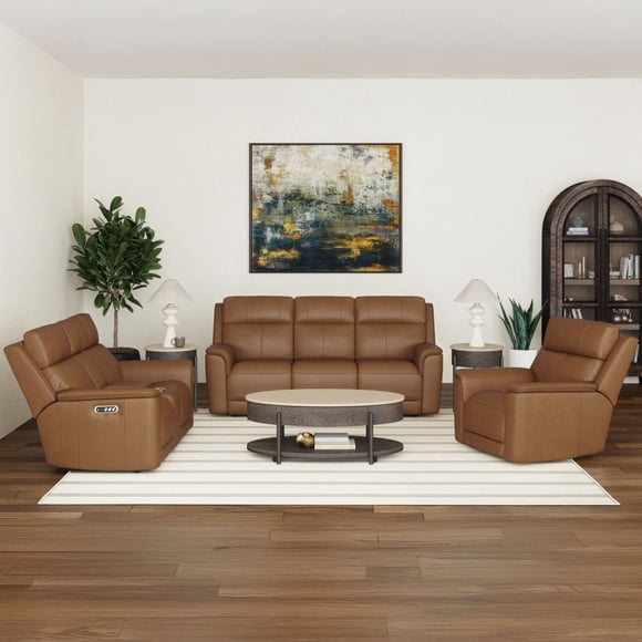 Society Den Walker Sofa, Loveseat & Recliner Living Room Set
