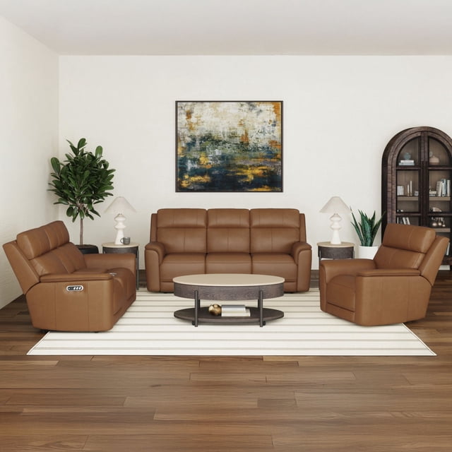 Society Den Walker Sofa, Loveseat & Recliner Living Room Set