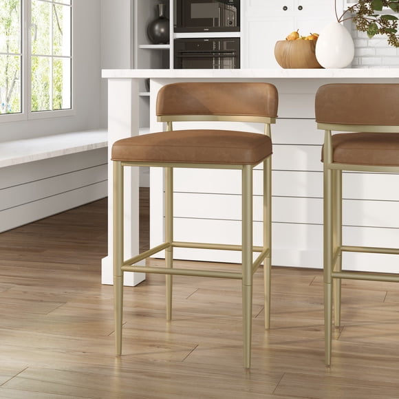HH2 Home Grayling Upholstered Metal Adjustable Height Stool
