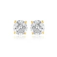 thumbnail image 1 of Lab Created Round Cut Diamond Stud Earrings, 1 of 5