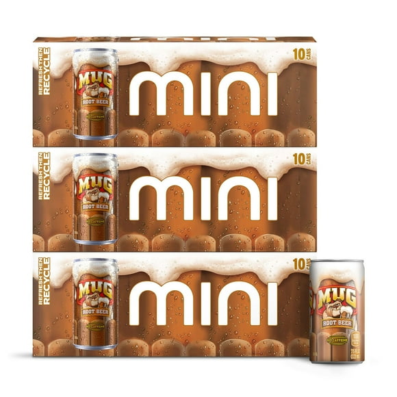 Mug Root Beer Mini Cans, 7.5 fl. oz., 30 pk.