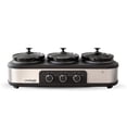 thumbnail image 1 of Crock-Pot Trio 3-Piece Stainless Steel Slow Cooker & Food Warmer, 1 of 6