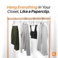 thumbnail image 3 of The Original Kangaroo™ Hanger is Made in Wisconsin, USA with 100% recycled material and a patented design. Clip in Pants, shirts, straps, tanks, jackets and even entire outfits on a single hanger!, 3 of 9