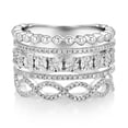 thumbnail image 1 of Diamond Multi Row Ring in Sterling Silver, 1 of 5
