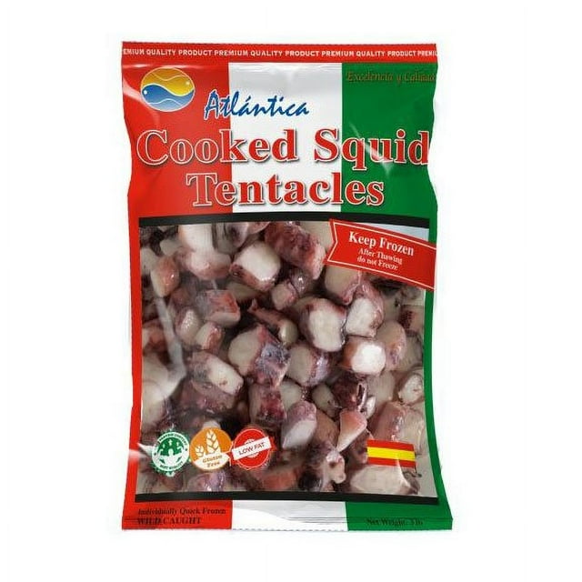 Atlantica Cooked Squid Tentacles, Frozen, 3 lbs.