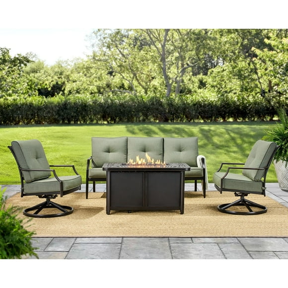 Member's Mark Savannah Fire Seating Set with Sunbrella Fabric, 4pc