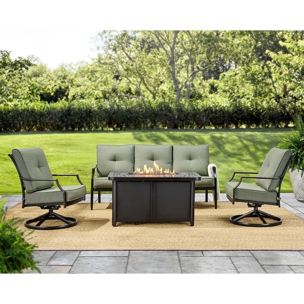 Member's Mark Savannah Fire Seating Set with Sunbrella Fabric, 4pc
