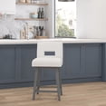 thumbnail image 1 of HH2 Home Upholstered Key Back Wood Adjustable Height Swivel Bar Stool, 1 of 19