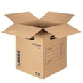 thumbnail image 2 of Bankers Box SmoothMove Basic Large Moving Boxes, 18" L x 18" W x 24" H, Kraft/Blue, 15/Carton, 2 of 5