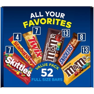 Mars Full Size Fundraiser Candy Bars, Variety Pack, 52 pk.