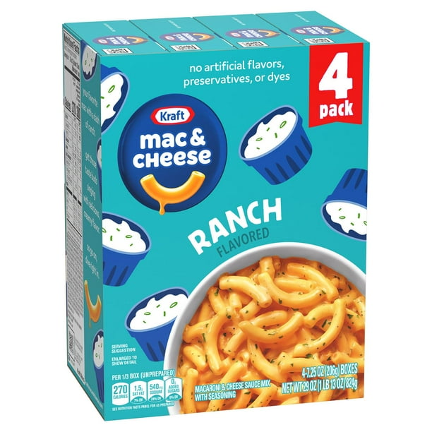 Kraft Ranch Flavored Macaroni & Cheese Dinner, 7.25 oz., 4 pk. -  Samsclub.com