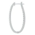 thumbnail image 2 of 1.96 CT. T.W. Round Cut Inside Out Diamond Hoop Earrings in 14K Gold, 2 of 5