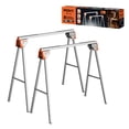 thumbnail image 1 of PONY Folding Sawhorse Set, 2-Piece, Clamp-Ready Top Rail, 1 of 1