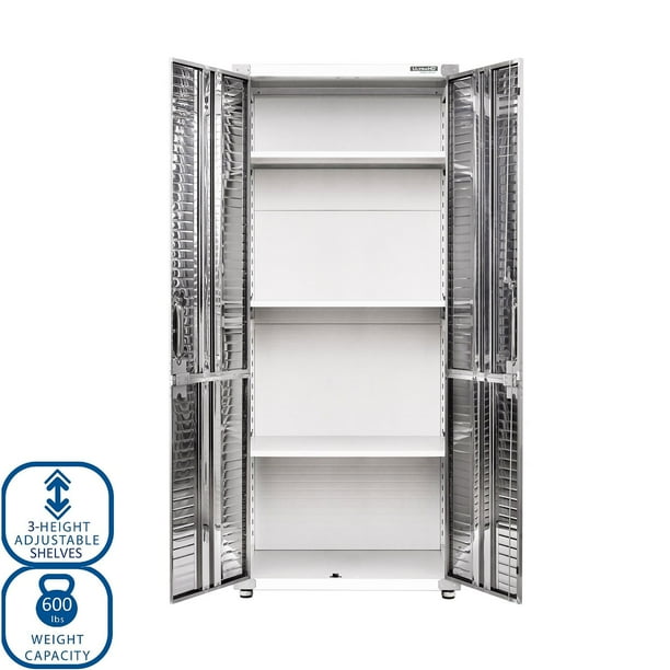 その他 shel Hodedah 5-Shelf, 5-Door Tall Storage Cabinet, Skinny Furniture