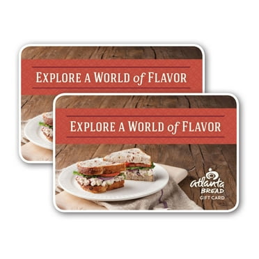 Atlanta Bread Company $50 Gift Card Multi Pack,  2 x $25