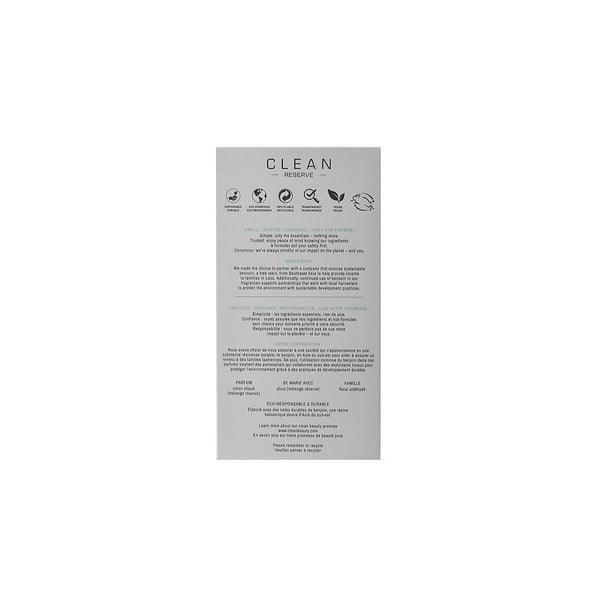 Clean Reserve Warm Cotton (Reserve Blend), Eau de Parfum, 3.4 fl