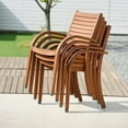 thumbnail image 4 of Amazonia Logan Outdoor Dining Set Teak Finish, Choose Size, 4 of 17