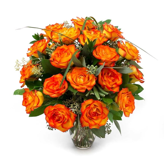 Member's Mark Roses and Greenery Vase Arrangement, choose color and stem count