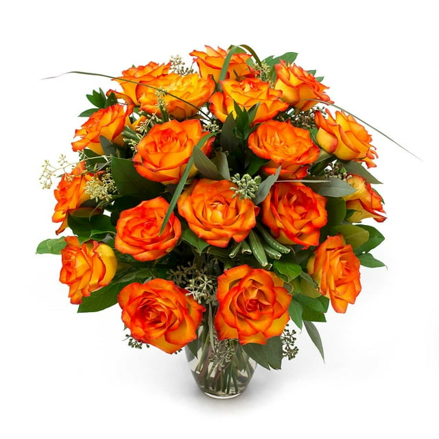 Member's Mark Roses and Greenery Vase Arrangement, choose color and stem count