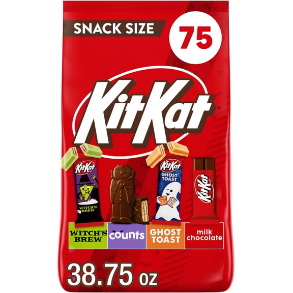 KIT KAT Variety Pack Snack Size Chocolate Halloween Candy, 75 pcs.