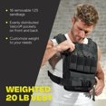 thumbnail image 3 of Centr 20lb Weighted Vest, 3 of 7