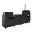 thumbnail image 5 of Thor Kitchen 4-Piece Modular Outdoor Kitchen Island, Liquid Propane BBQ with Wood Fuel Pizza Oven, Sink & Service Cart - Black, 5 of 10