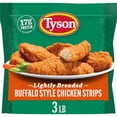 thumbnail image 1 of Tyson Lightly Breaded Spicy Buffalo Style Chicken Strips, Frozen, 3 lbs., 1 of 10