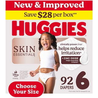 Huggies Skin Essentials Baby Diapers, Sizes 1-6
