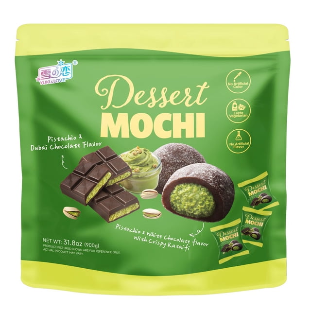 Yuki & Love Pistachio Chocolate Mochi, 31.8 oz.