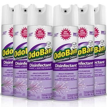 OdoBan Disinfectant Spray, 14.6 oz./can, 6 pk., Choose Scent