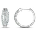 thumbnail image 2 of 1.0 CT. T.W. Diamond Hoop Earrings in 14K Gold, 2 of 4