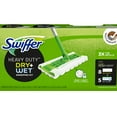 thumbnail image 2 of Swiffer Heavy Duty Dry + Wet Sweeping Kit Cleaning Tool, 1 Swiffer, 8 Dry Cloths, 5 Wet Cloths, 2 of 10