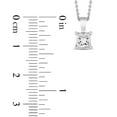 thumbnail image 7 of Princess Cut Solitaire Diamond Pendant Necklace in 18K Gold, 7 of 7