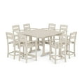 thumbnail image 7 of POLYWOOD Gulf Shores Farmhouse Trestle Counter Arm Chair Set, 9pc, 7 of 7