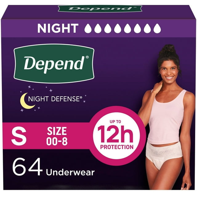 Depend Night Defense Adult Incontinence Underwear for Women, Choose Size