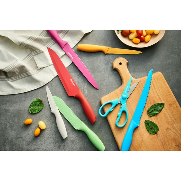 Tomodachi Jewels 13-Piece Knife Set with 6 Matching Blade Guards