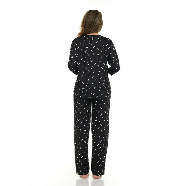 Flora Nikrooz 2 Piece 3/4 Sleeve Henley PJ Set - Samsclub.com