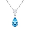 thumbnail image 3 of Round and Pear Cut Gemstone Pendant and Earring Set in Sterling Silver, 3 of 6