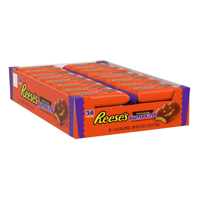 REESE'S Pumpkins, Milk Chocolate Peanut Butter Candy, 1.2 oz., 36 ct.