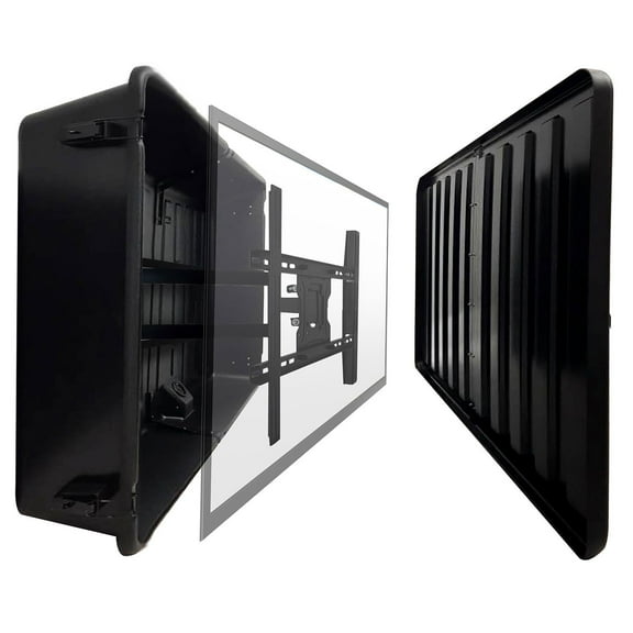 Storm Shell Weatherproof TV Enclosure with TV Mount