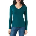 thumbnail image 1 of Member's Mark Women's Long Sleeve V-Neck Tee, 1 of 4
