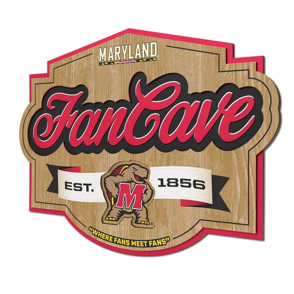 YouTheFan Maryland Terrapins 17"x12.5" 3D Multi-Layered Fan Cave Sign