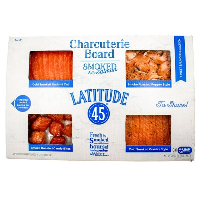 Latitude 45 Smoked Salmon Charcuterie Board, 20 oz.