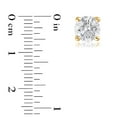 thumbnail image 4 of Lab Created 2.00 CT. T.W. Fancy Cut Diamond Stud Earrings in 18K Gold, 4 of 5