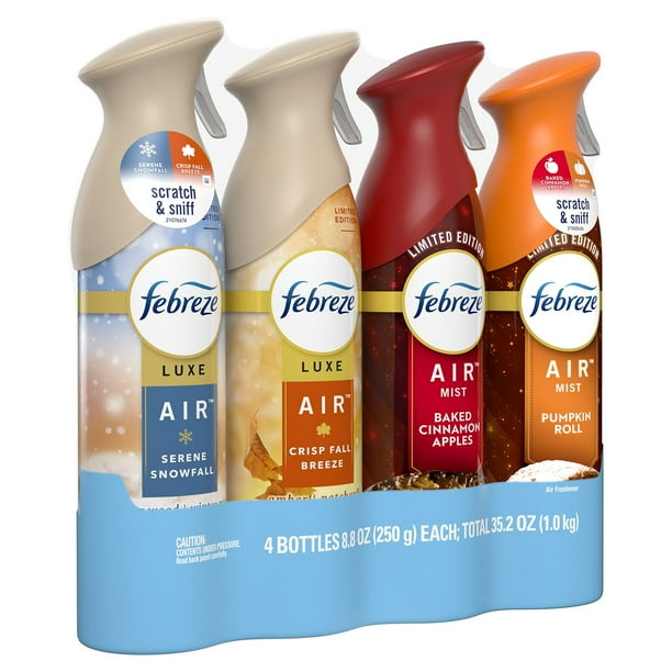 Febreze Air Effects Air Freshener Spray, Linen & Sky + Heavy Duty, 4 ct.,  35.2 oz
