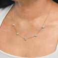 thumbnail image 5 of Lab Created Diamond Flower Necklace in 14K Gold, 1.5C.T.T.W., 5 of 8